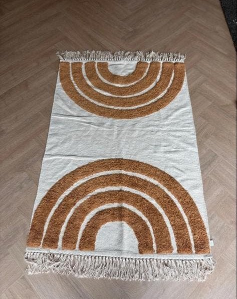 A la Collection Vloerkleed - Regenboog Design, 100 tot 150 cm, Wit, Ophalen of Verzenden, Zo goed als nieuw