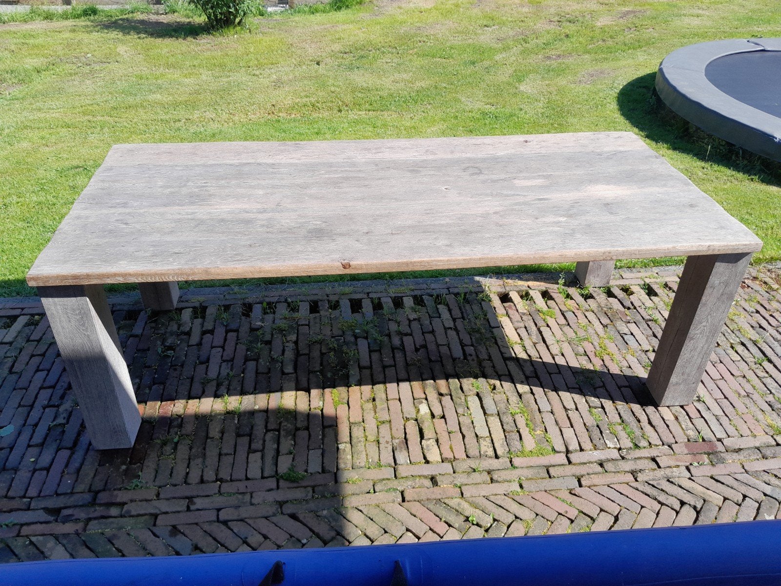Eiken tafel, tuintafel, veranda tafel, Tuin en Terras, Ophalen, Rechthoekig, Hout