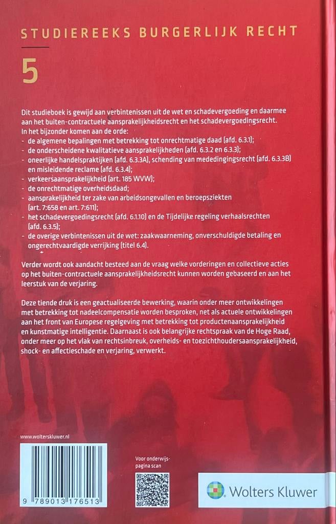 Verbintenissen uit de wet en schadevergoeding, Boeken, Studieboeken en Cursussen, Ophalen of Verzenden, Gamma, Zo goed als nieuw