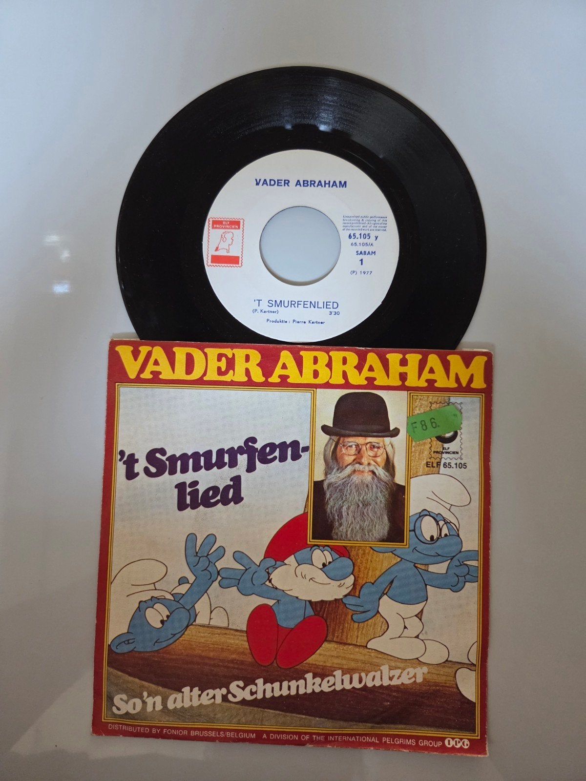 Vader Abraham - 't smurfenlied, Cd's en Dvd's, Vinyl Singles, Ophalen of Verzenden, Gebruikt, 7 inch, Nederlandstalig