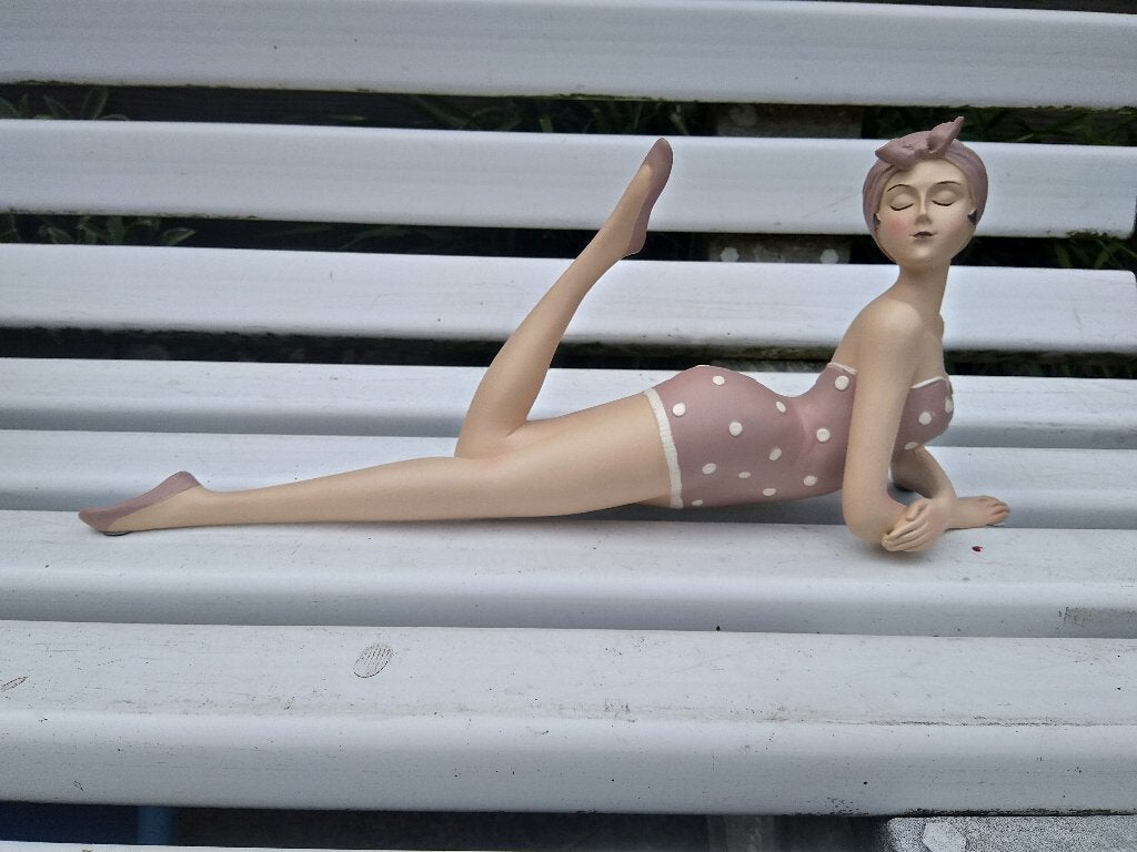 Beeld baddame retro vintage, Ophalen of Verzenden, Beeld, Vrouw
