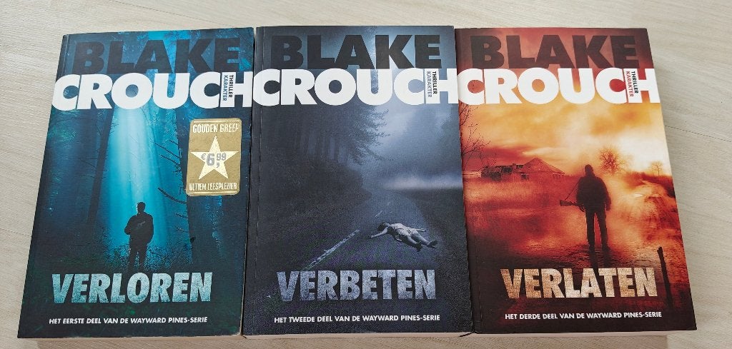 blake crouch trilogie Verlaten Verbeten Verloren boeken, Ophalen of Verzenden, Zo goed als nieuw, Blake Crouch