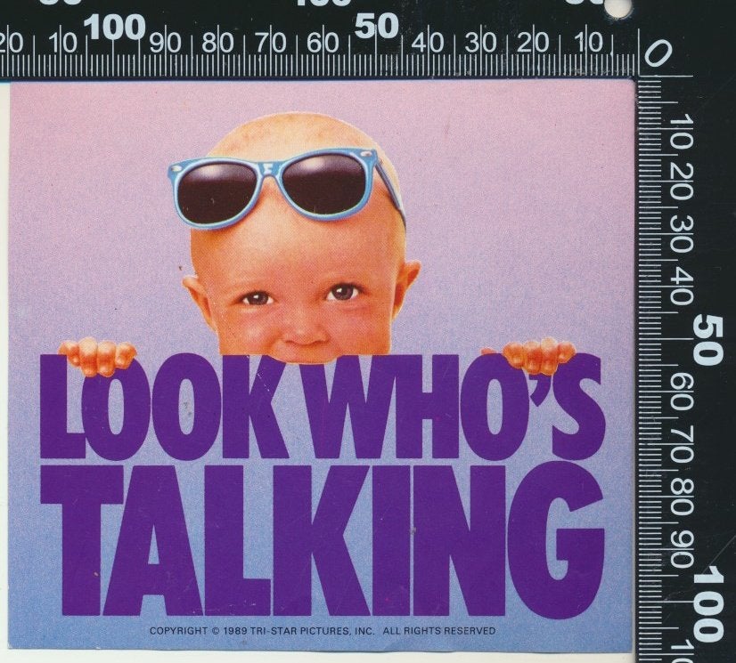 Sticker: Look whos talking, Verzenden, Zo goed als nieuw, Film, Tv of Omroep
