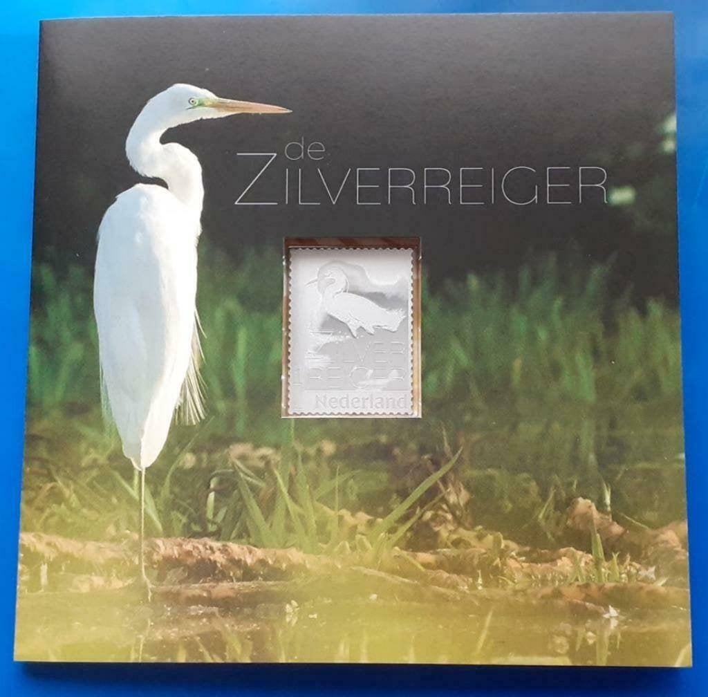 Zilveren postzegel De Zilverreiger - 2020, Verzenden, Na 1940, Postfris