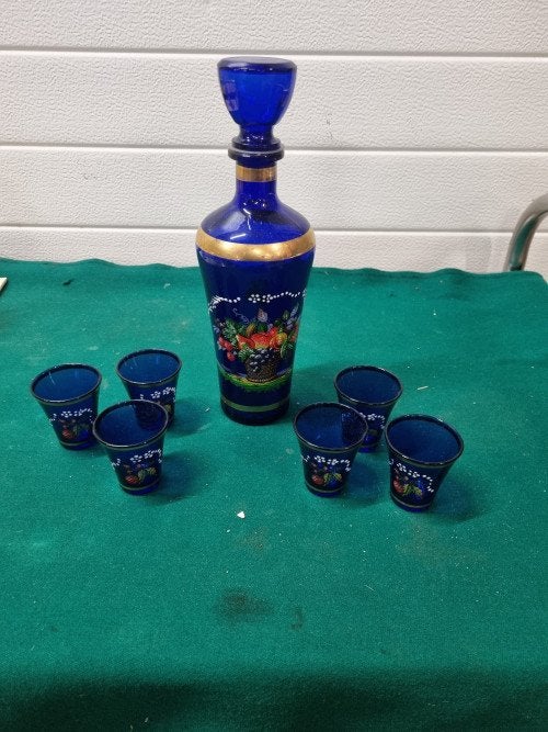 Likeur set karaf met glaasjes vintage, Ophalen of Verzenden, 'T Olde Gre-j, Info@toldegrej.nl, Endepoelstraat 20f Didam
