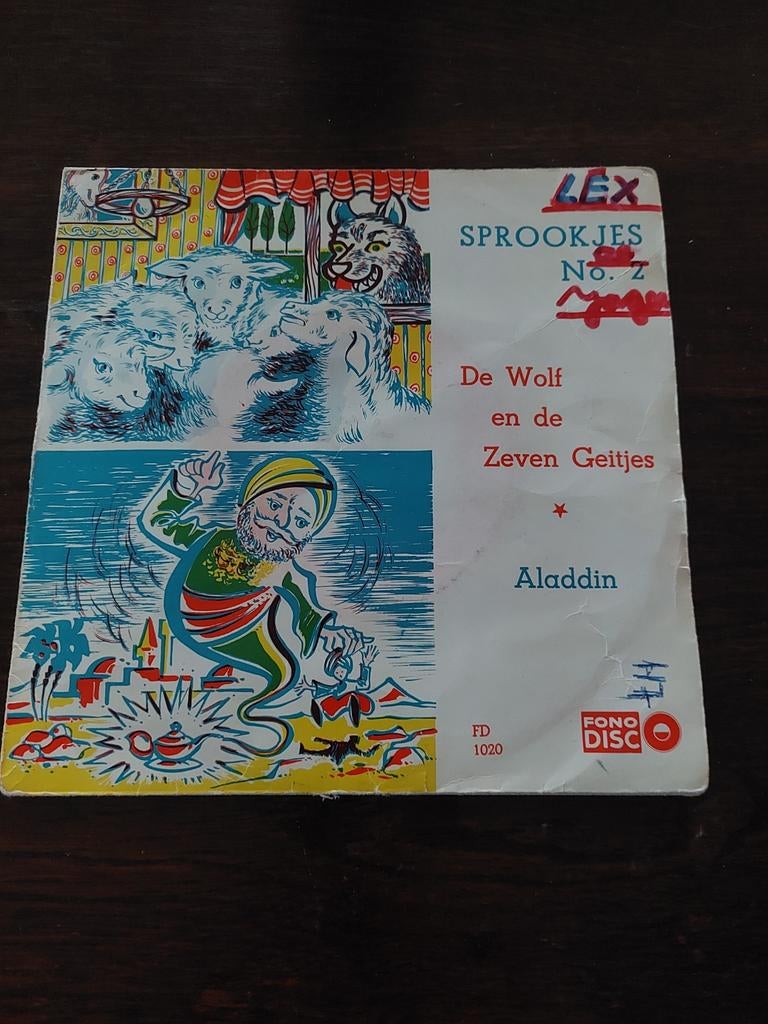 Sprookjes No. 2 - De Wolf en de Zeven Geitjes / Aladdin, Ophalen of Verzenden, Gebruikt, 7 inch