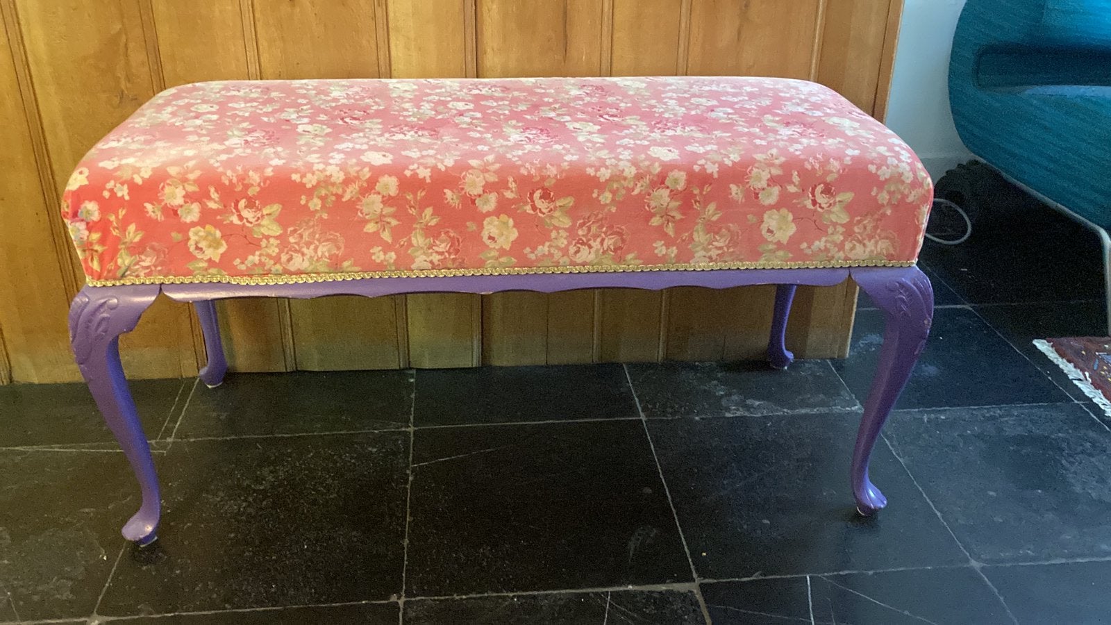Halbankje, Ophalen, 125 cm of meer, Zo goed als nieuw, Stof