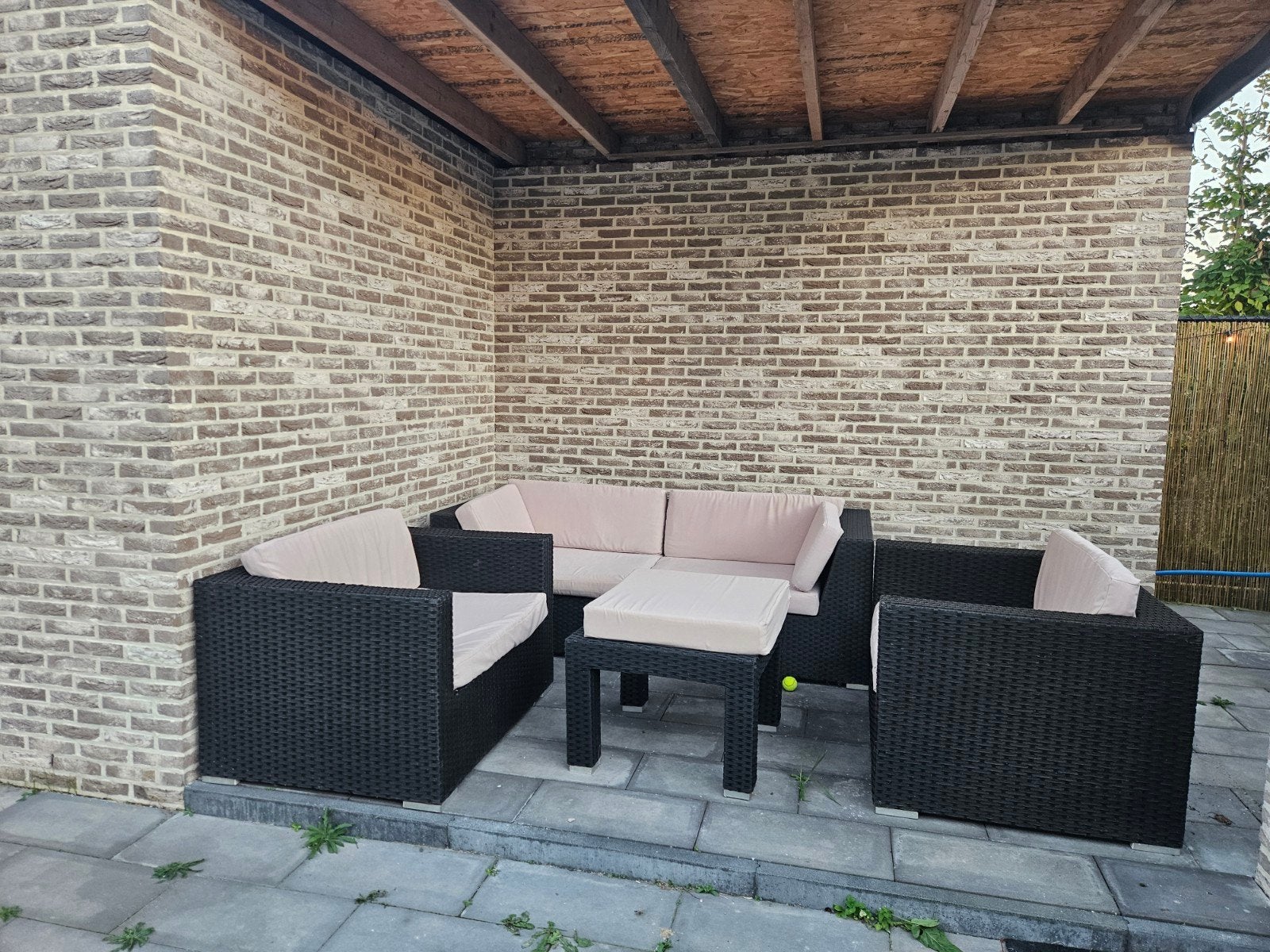 Tuin loungeset, Tuin en Terras, Ophalen, 5 zitplaatsen, Kunststof, Gebruikt