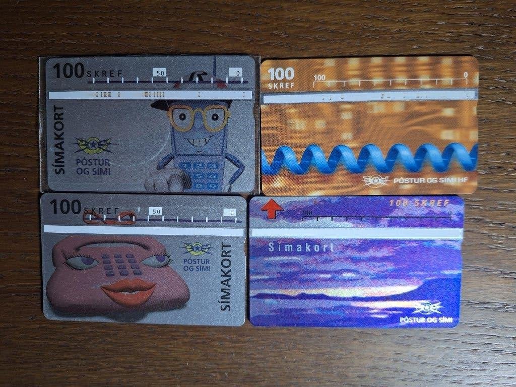 4 telefoonkaarten uit Ijsland, Verzenden