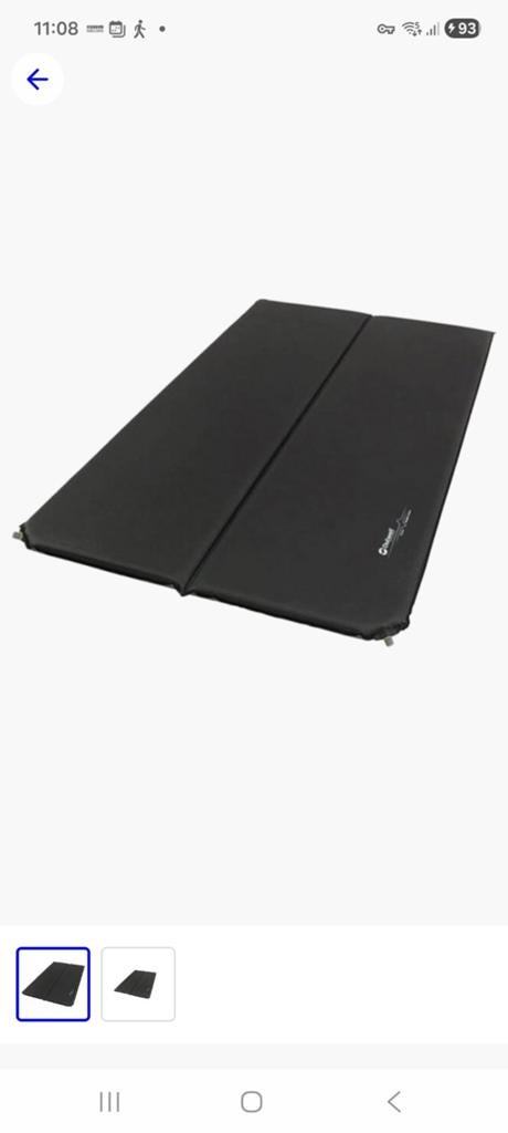 Outwell Sleeping Double Slaapmatje 7,5cm dik, zwart, Caravans en Kamperen, Ophalen of Verzenden