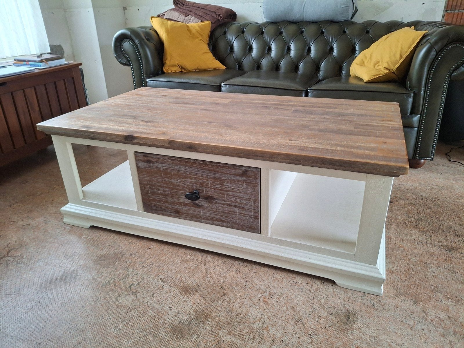 Mooie huiskamer tafel, Ophalen, 100 tot 150 cm, 50 tot 100 cm, Rechthoekig