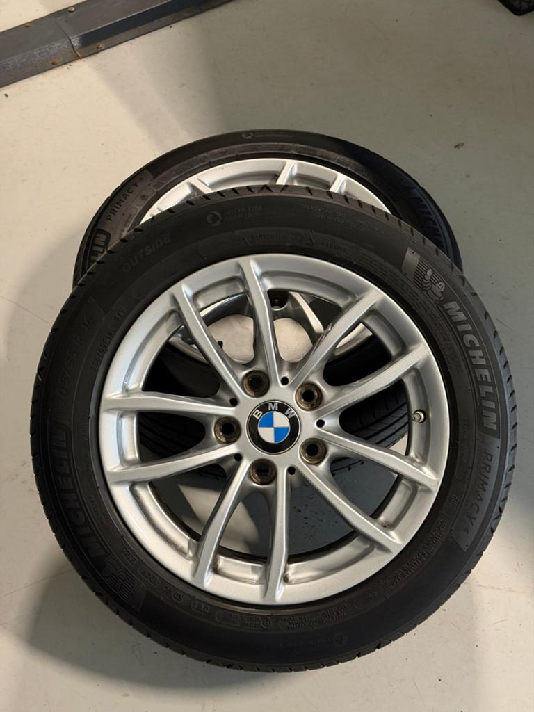 Velgen en banden BMW 1 serie 16 inch 205/55 R16 Michelin, Ophalen of Verzenden, Gebruikt