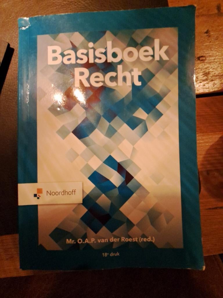 O.A.P. van der Roest - Basisboek Recht, O.A.P. van der Roest, Sociale wetenschap, Ophalen of Verzenden, Zo goed als nieuw