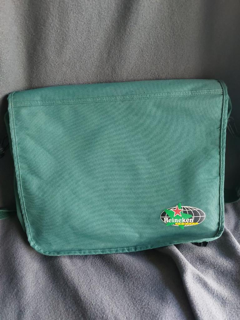 Vintage Heineken Travel Schoudertas / Laptoptas Jaren '90, Ophalen of Verzenden, Zo goed als nieuw, Groen, Overige merken