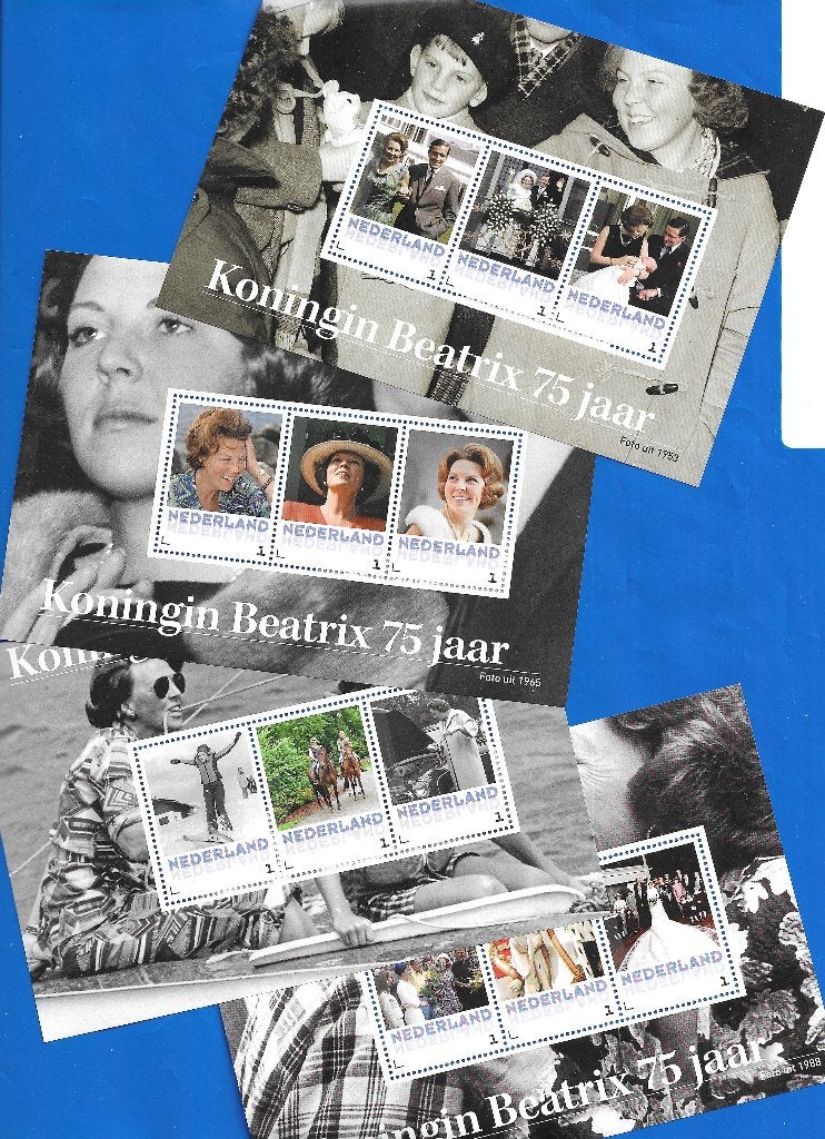 Persoonlijk Postzegel Velletje (4x) Koningin Beatrix 75 Jaar, Verzenden, Na 1940, Postfris