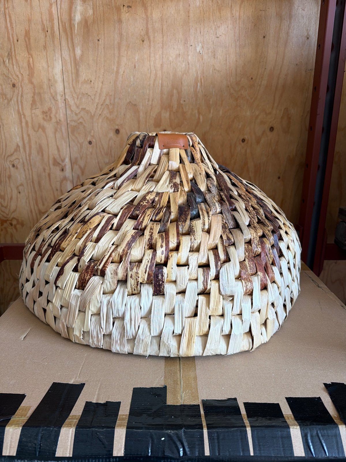 Nieuwe lampenkap van natuurlijk materiaal, Huis en Inrichting, Lampen | Lampenkappen, Ophalen, Bruin, Rond, Nieuw