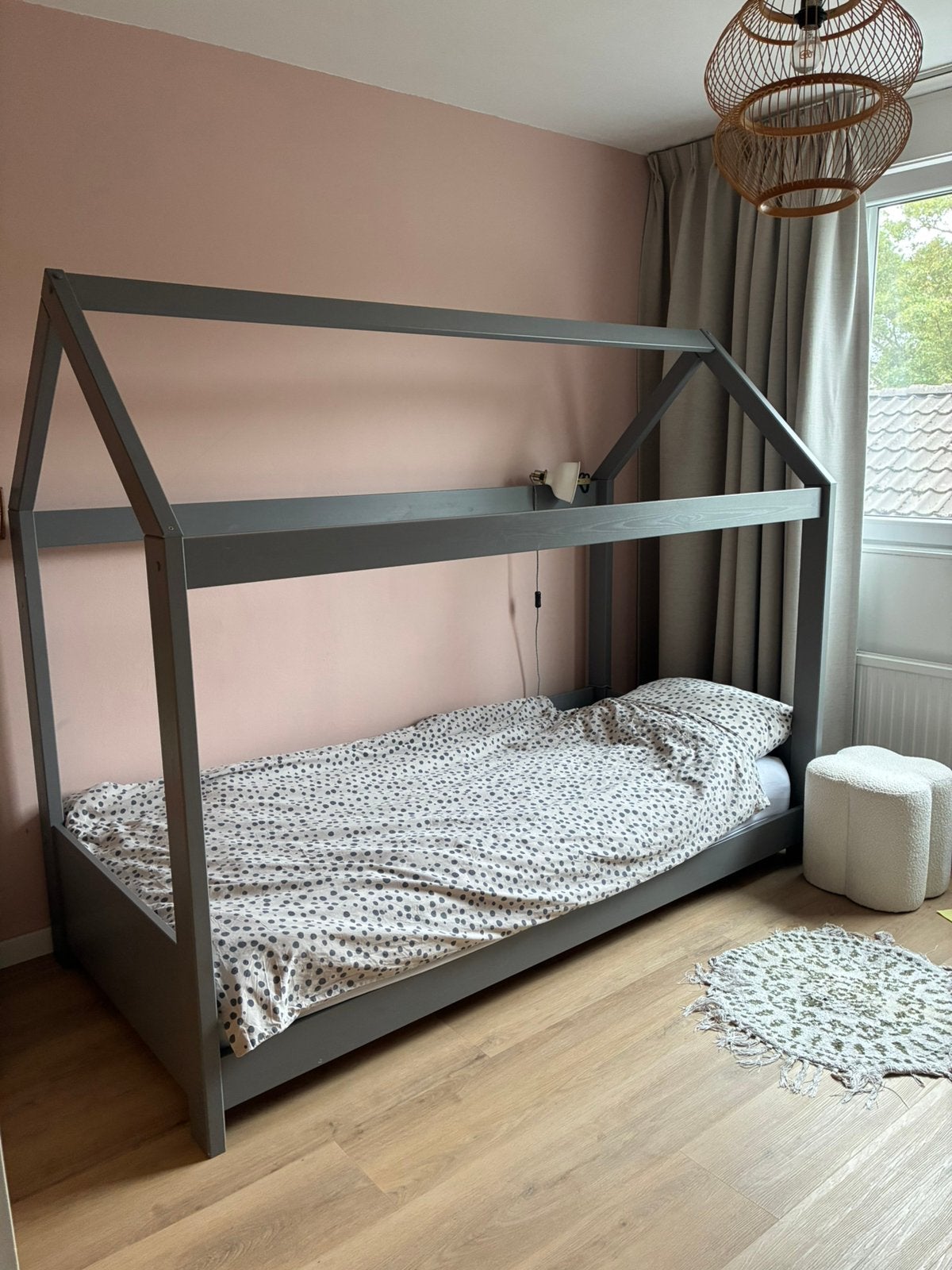 Bedframe huisbed 90x200, Ophalen, Gebruikt, Eenpersoons, 90 cm