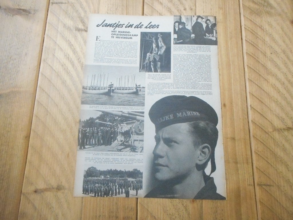 Hilversum. Marine-opleidingskamp. 1947., Ophalen of Verzenden, 1940 tot 1960, Nederland, Knipsel(s)