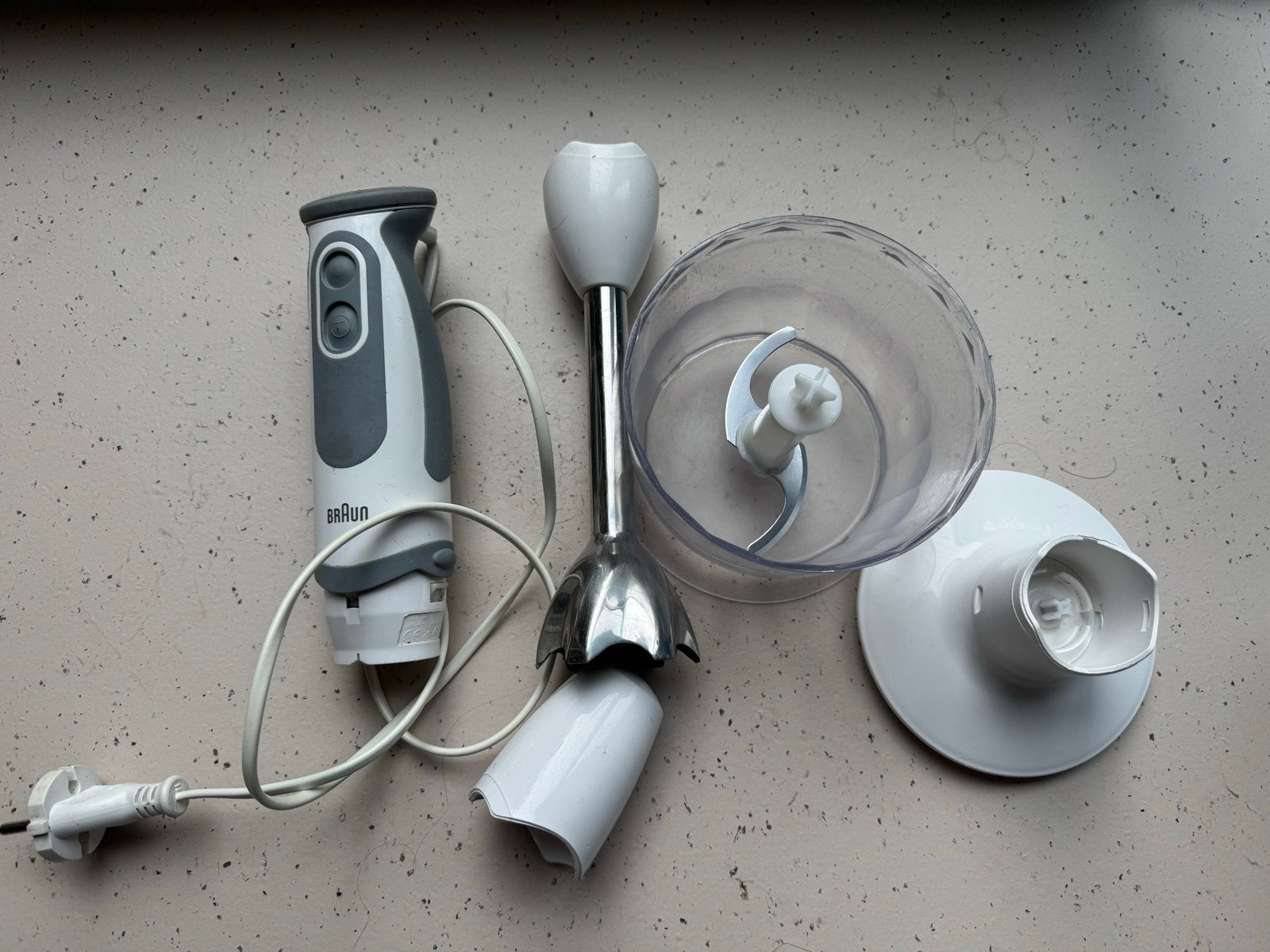 Braun staafmixer met accessoires (garde ontbreekt), Witgoed en Apparatuur, Ophalen, Gebruikt, Blender