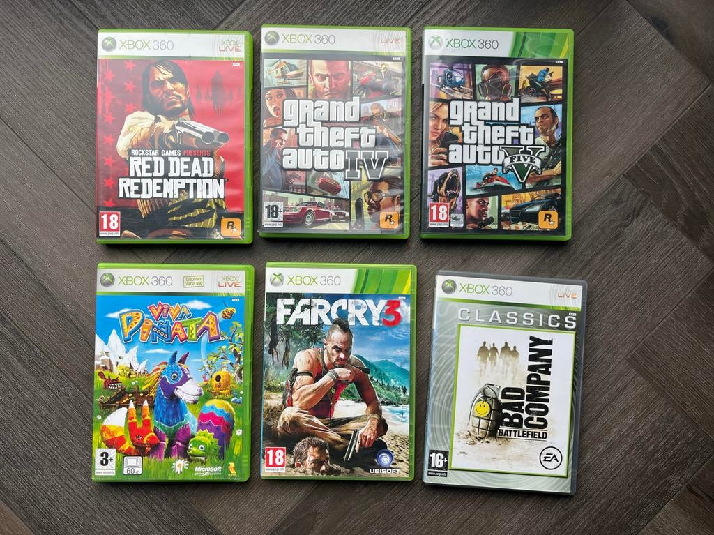 Xbox 360 Games - Diverse Collectie (GTA V, Far Cry 3, Red De, Avontuur en Actie, Online, Gebruikt, Vanaf 18 jaar