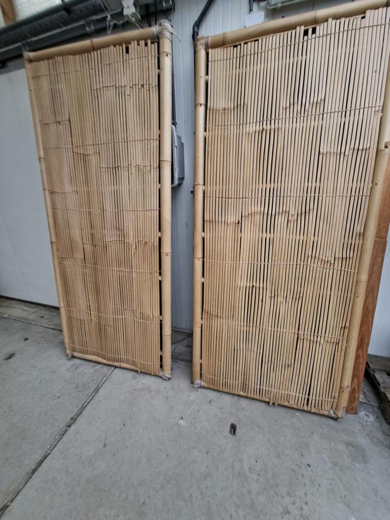 2 Bamboeschermen, Tuin en Terras, Ophalen, Overige materialen, Minder dan 100 cm