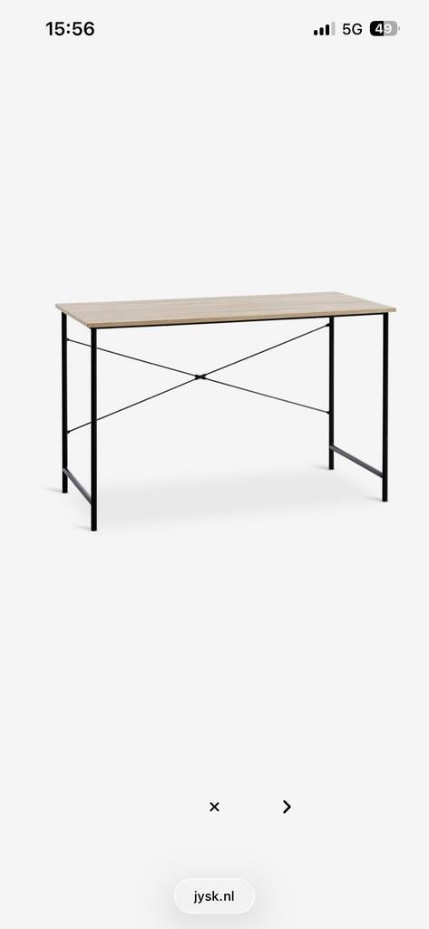 Bureau Vandborg Jysk 60x120, Huis en Inrichting, Bureaus, Ophalen, Hout, Bruin, Zo goed als nieuw