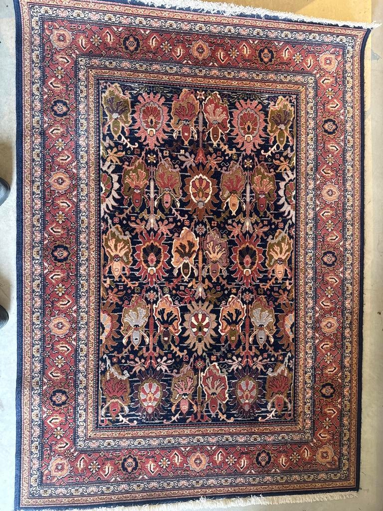 Isfahan (osta carpet) 100% scheerwol, Ophalen, Gebruikt, 100 tot 150 cm, Blauw