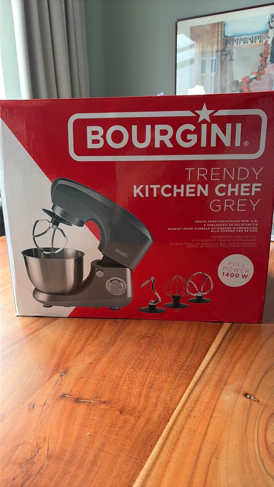 Bourgini keukenmachine, 4 liter of meer, Ophalen, Zo goed als nieuw, 3 snelheden of meer