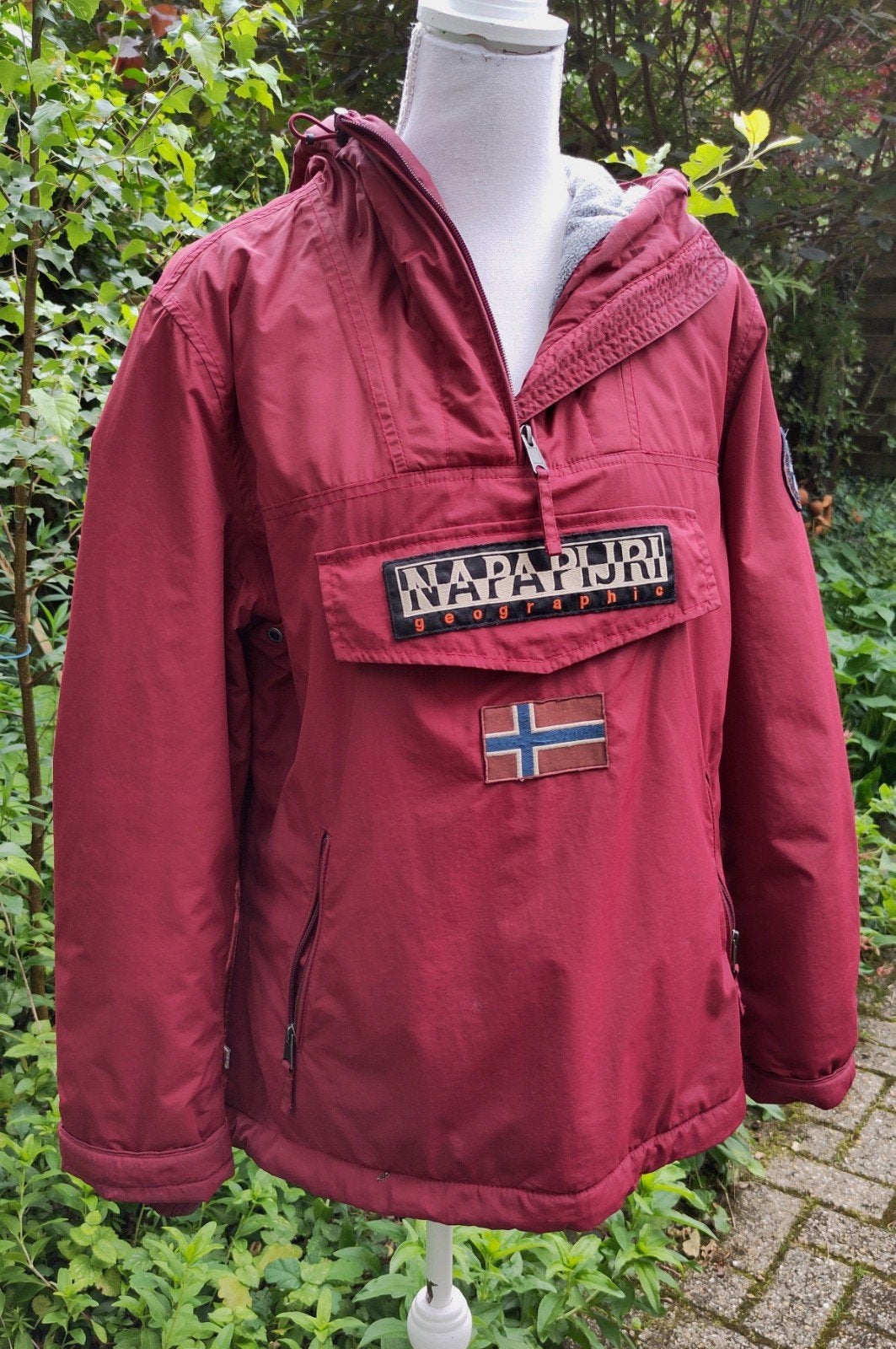 NAPAPIJRI Geographic 🌈 ANORAK 🌈 Fleece gevoerd UNISEX L, NAPAPIJRI, Maat 42/44 (L), Ophalen of Verzenden, Gedragen