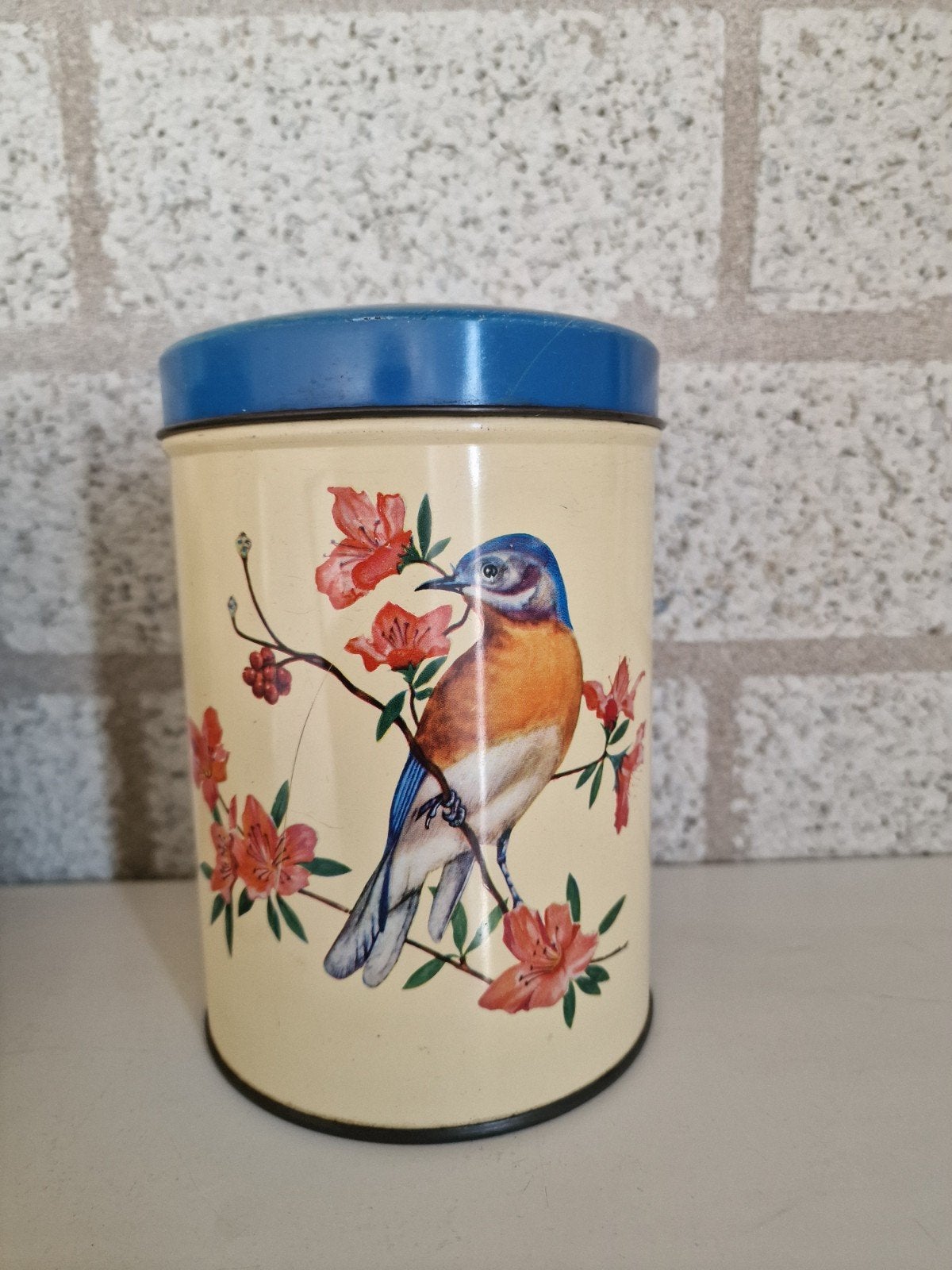 Vintage blik met vogel/ De gruijter, Verzamelen, Ophalen of Verzenden, Gebruikt, Overige