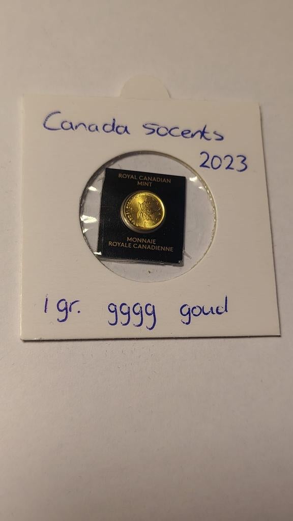 Canada 50 cents 2023 GOUD 999 Maple Leaf, Ophalen of Verzenden, Goud