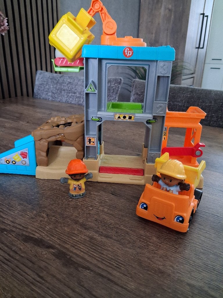 Little people bouwplaats, Kinderen en Baby's, Speelgoed | Fisher-Price, Ophalen, Zo goed als nieuw, Speelset, Met geluid