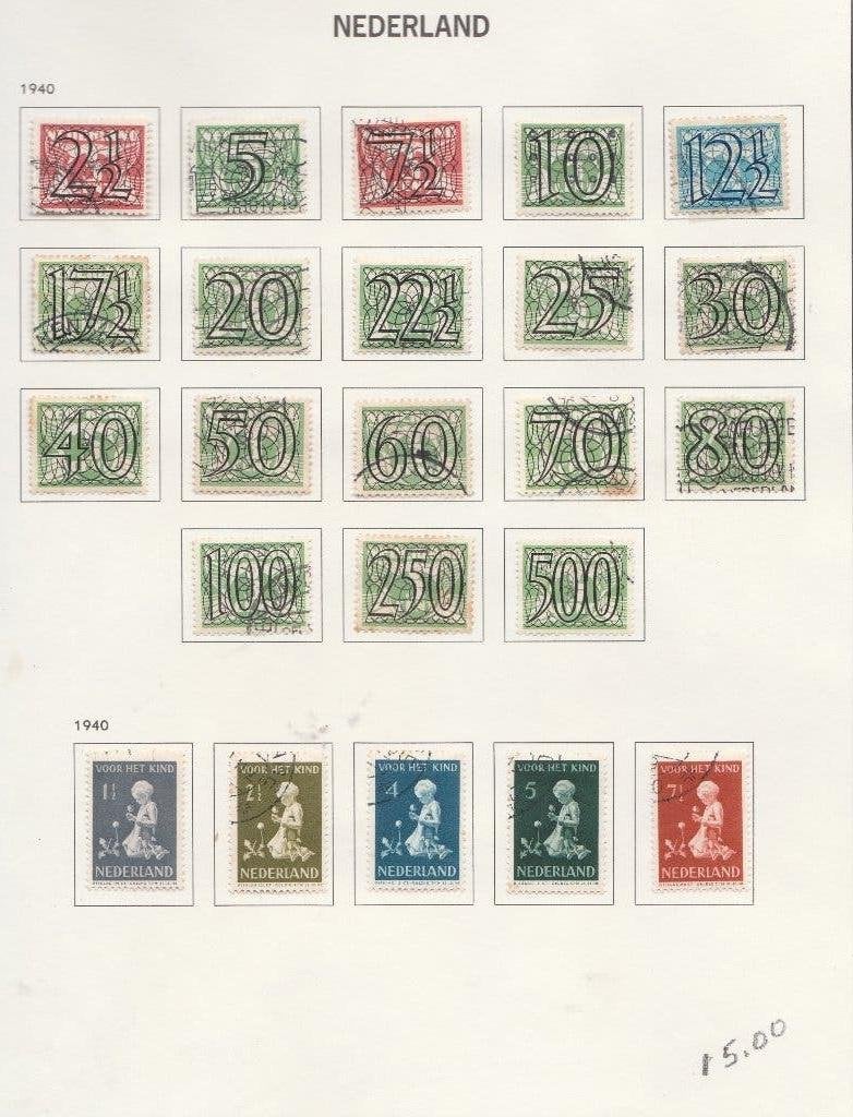 NO 36 Nederland 2 serrie;s, Ophalen of Verzenden, Gestempeld