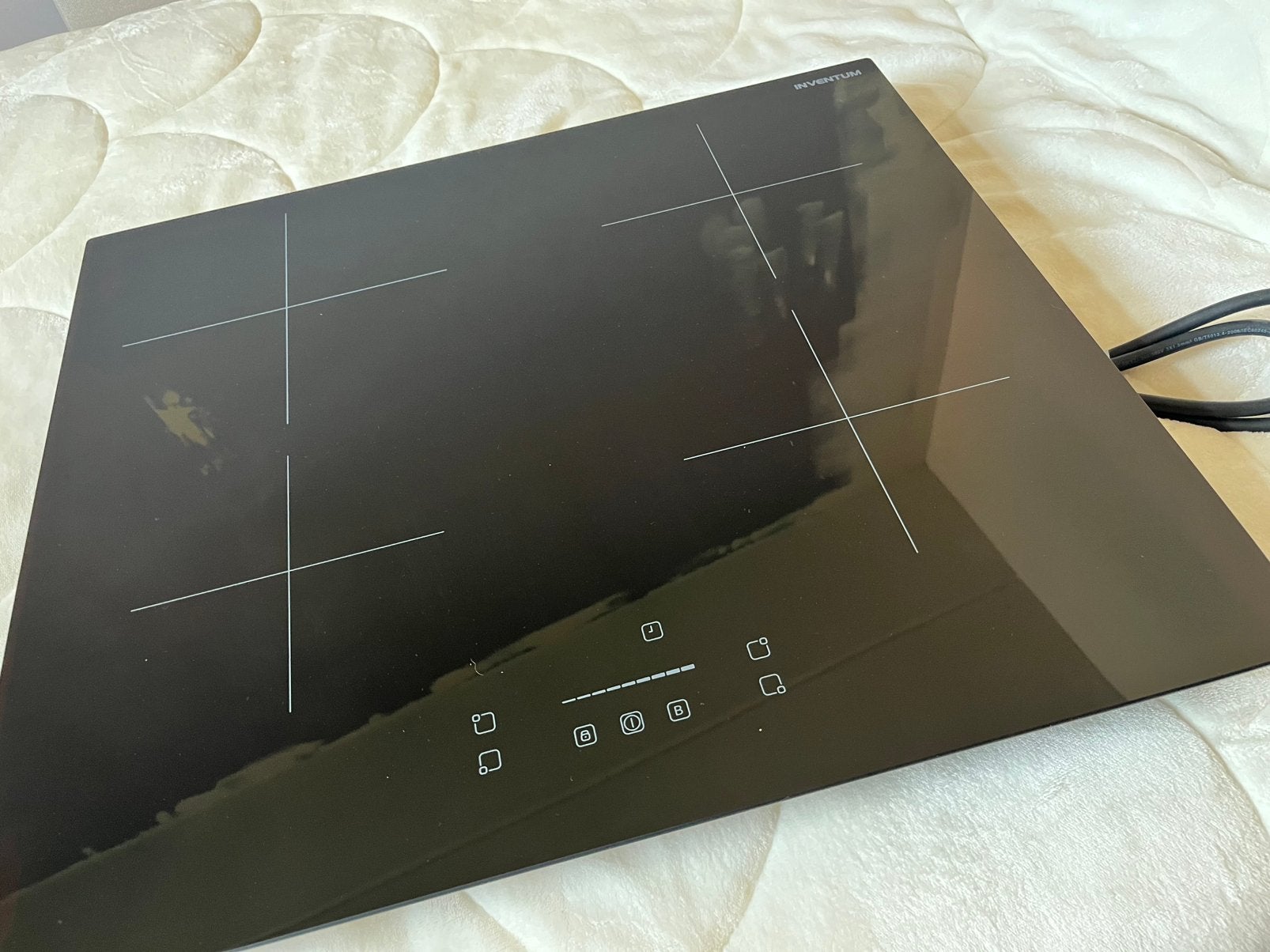 Inventum IKI6008 Inbouw Inductiekookplaat 60 cm 1 fase, Nieuw, Inbouw, Inductie, 4 kookzones