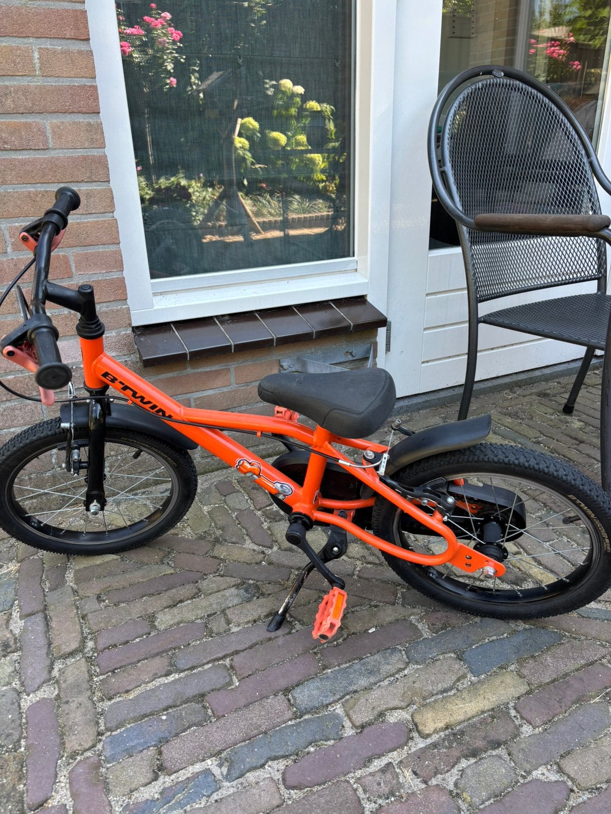 Leuke oranje crossfiets jongensfiets kinderfiets 16 inch, Ophalen, Zo goed als nieuw, Staal, 16 tot 20 inch