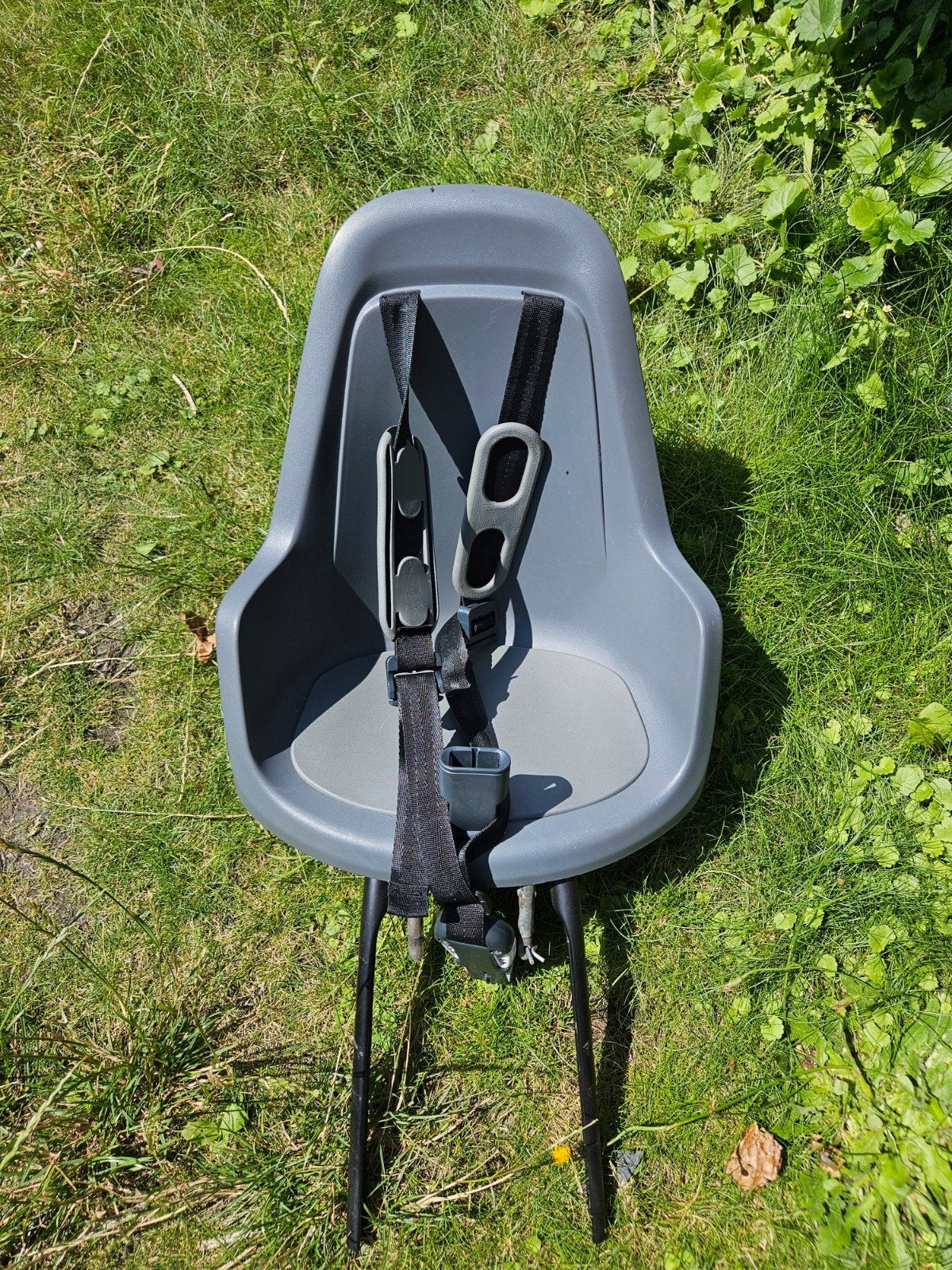 Bobike Mini ONE Urban fietszitje voor, grijs, Ophalen, Bobike, Gebruikt, Voetsteuntjes