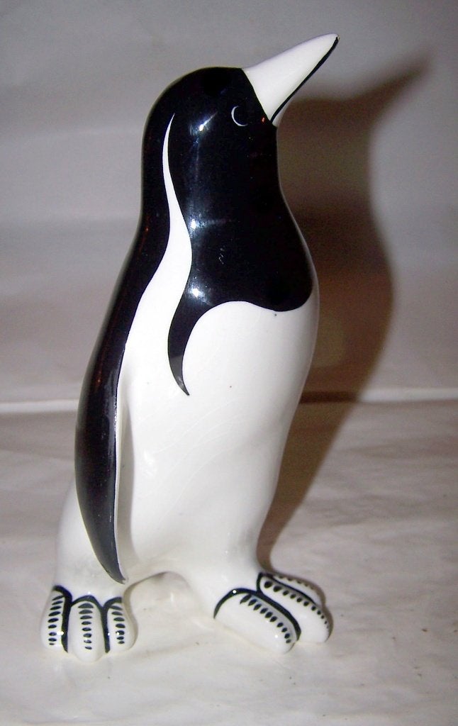 Zeldzame grote keramische Pinquin- Egersund Norway Pottery., Geglazuurd, Art nouveau, Ophalen of Verzenden, 20 - 50 cm