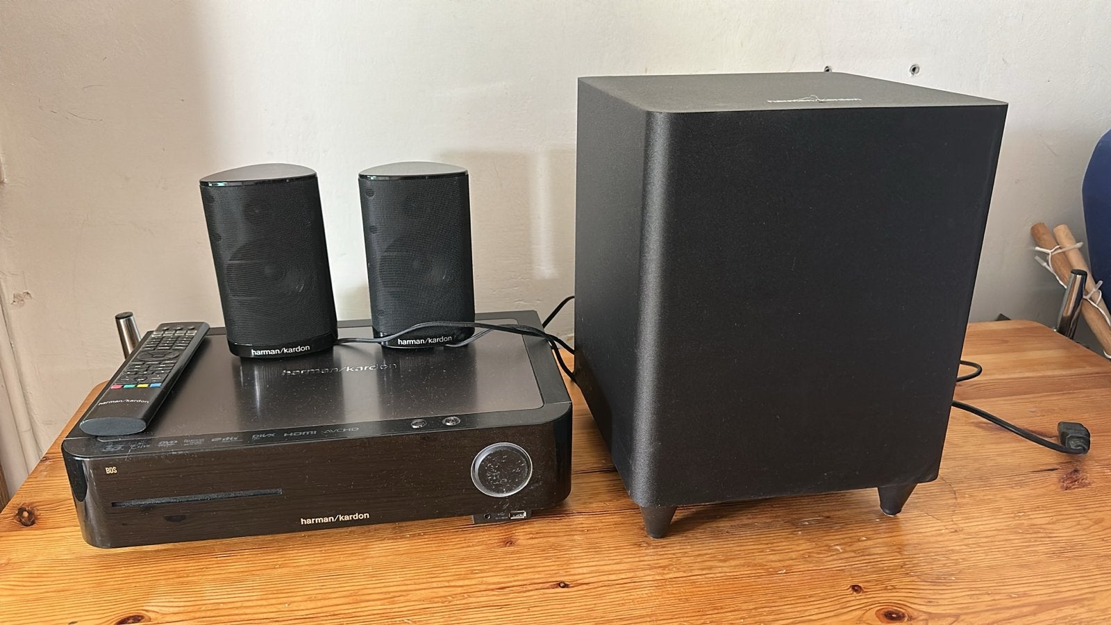 Harman Kardon BDS 2.1 Home Cinema Systeem met Subwoofer, Gebruikt, 2.1-systeem, Blu-ray-speler, Ophalen