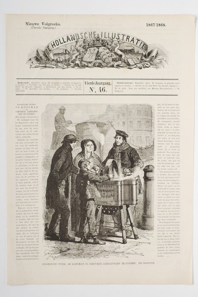 De koopman in gekookte aardappelen te Londen 1867 / 1868, Verzenden, Voor 1940, Zo goed als nieuw