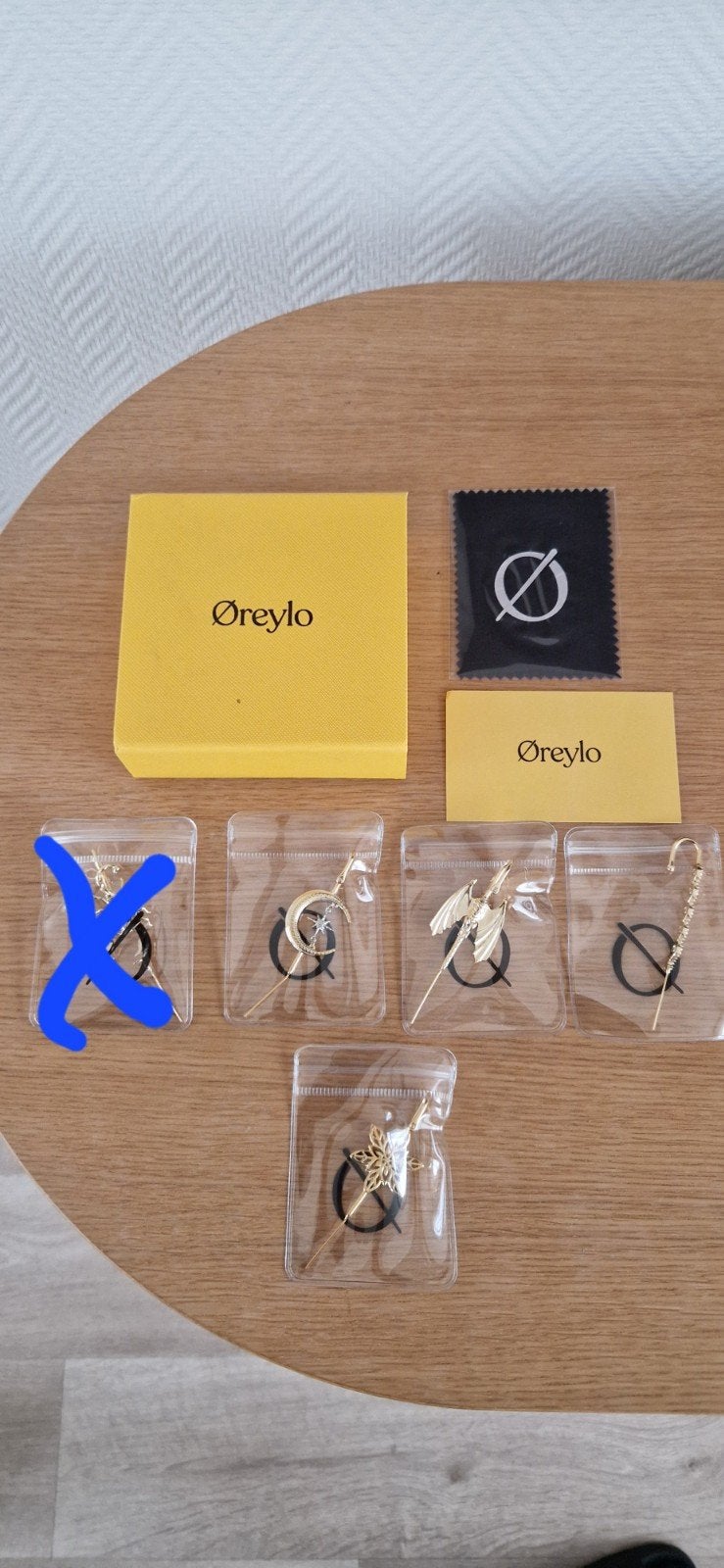 Oreylo Oorbellen Set - Diverse Gouden Hangers, Overige materialen, Hangers, Nieuw, Ophalen of Verzenden