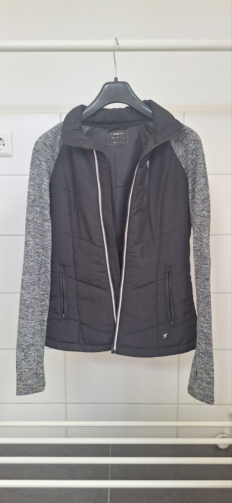 Sportief jack met lange mouwen - Zwart/Grijs, Maat 38/40 (M), WORKIT, Zwart, Ophalen of Verzenden