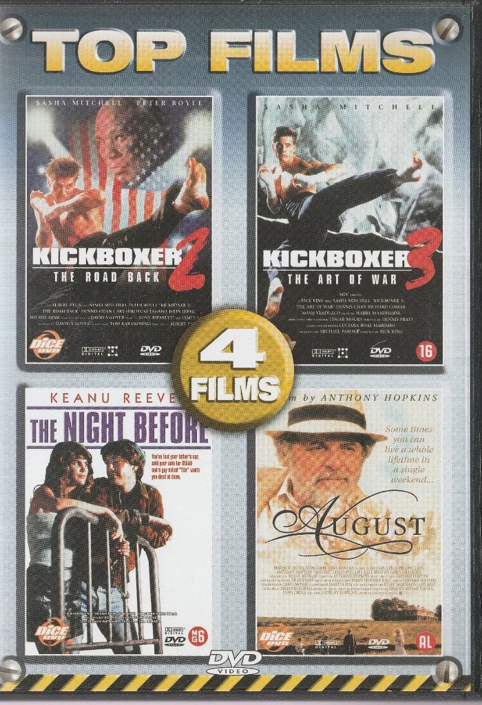 04) 4 films/2 disc; TOP Films: filmtitels in beschrijving, Vanaf 16 jaar, Ophalen of Verzenden, Gebruikt, Actie