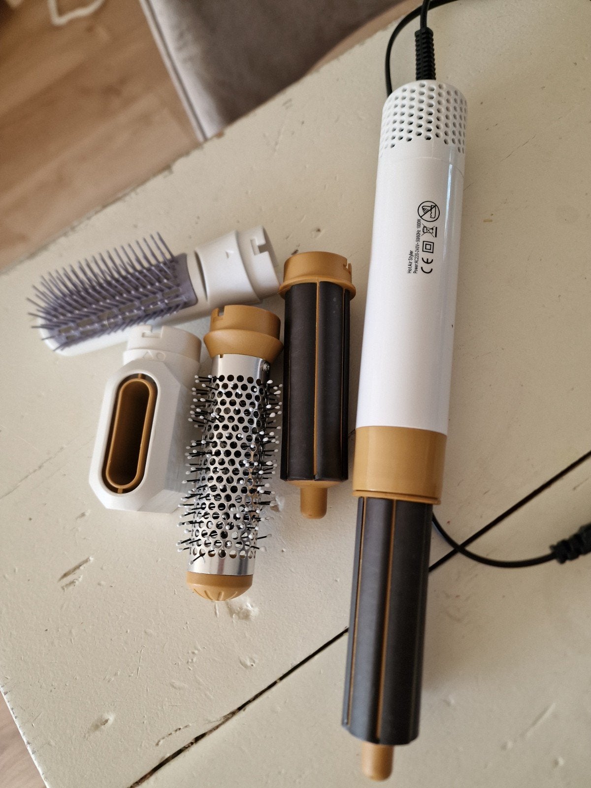 Hot Air Styler 1000W met opzetstukken, Ophalen of Verzenden, Zo goed als nieuw, Haarverzorging