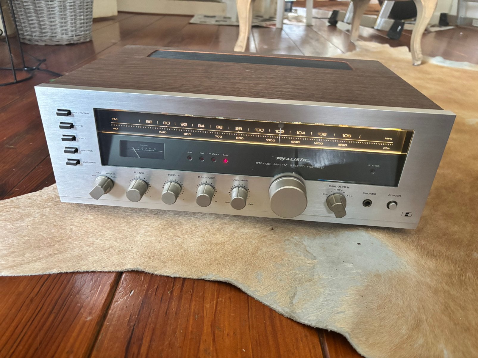 Realistic STA 100 Vintage Receiver, Audio, Tv en Foto, Ophalen of Verzenden, Minder dan 60 watt, Overige merken