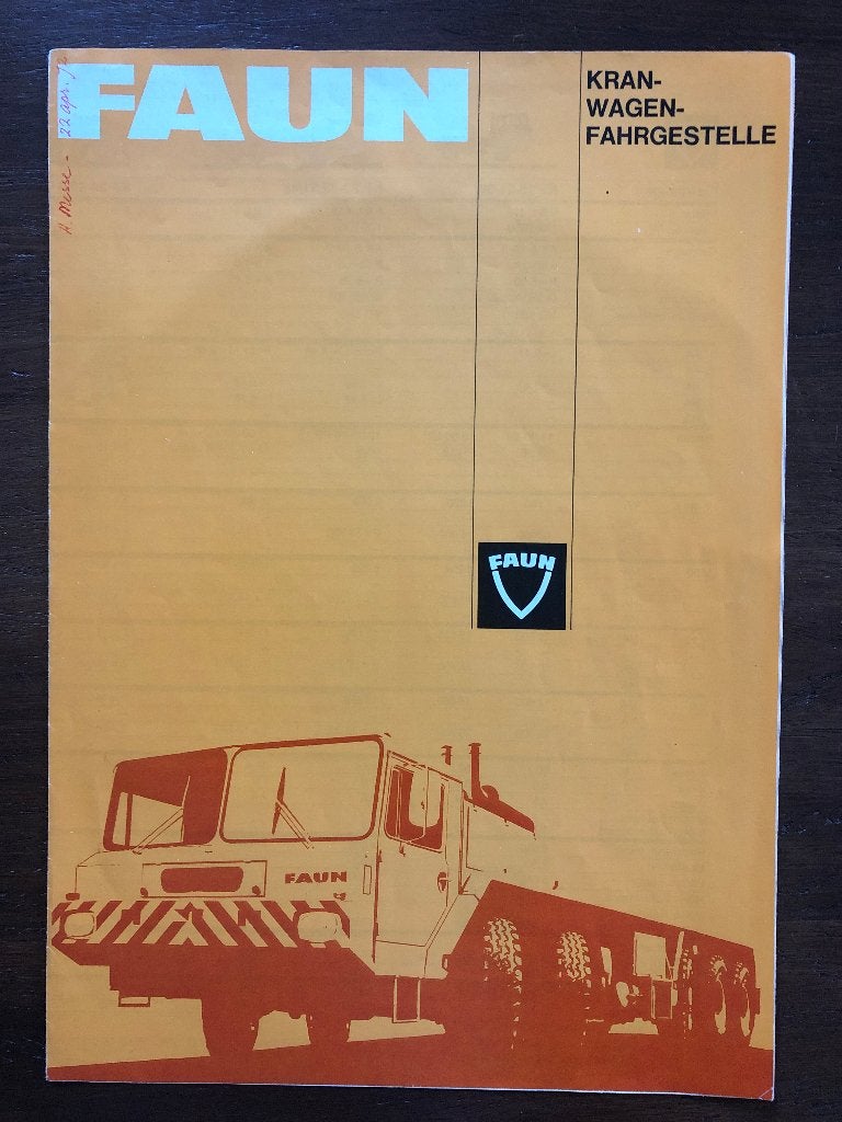FAUN Kranwagen-Fahrgestelle overzicht II 1972, Ophalen of Verzenden, Gelezen, Overige merken