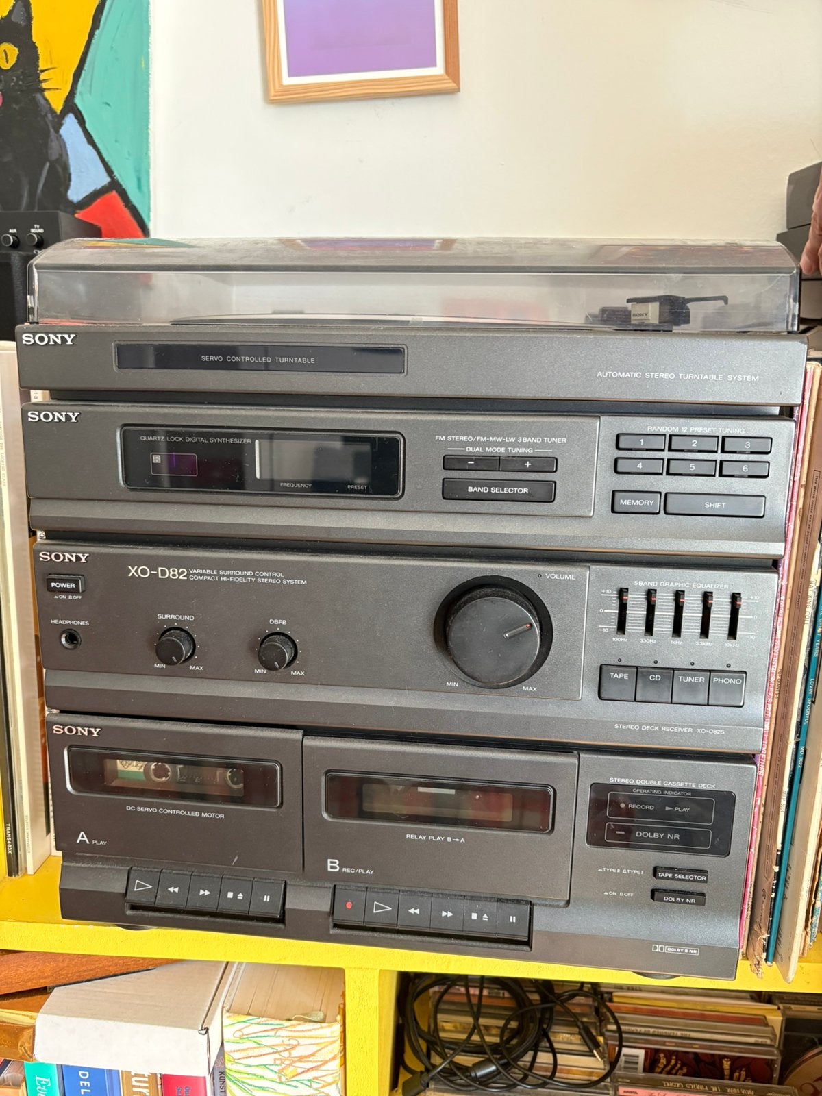 Sony XO-D82 Hifi Set met LPspeler en Cassettedeck: opknapper, Ophalen, Zo goed als nieuw, Cassettedeck, Sony