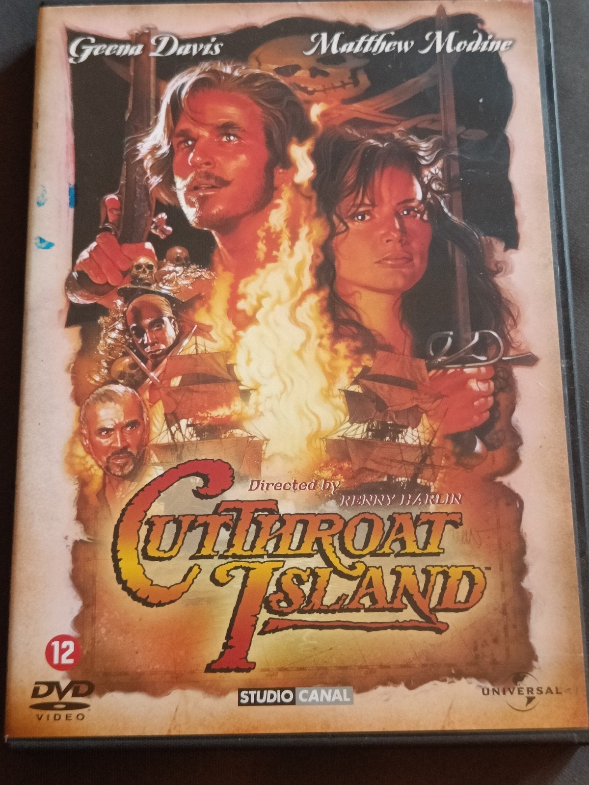 Cutthroat Island DVD - Actie/Avontuur met Geena Davis, Nederlands, Actie, Ophalen of Verzenden, Inclusief doosje