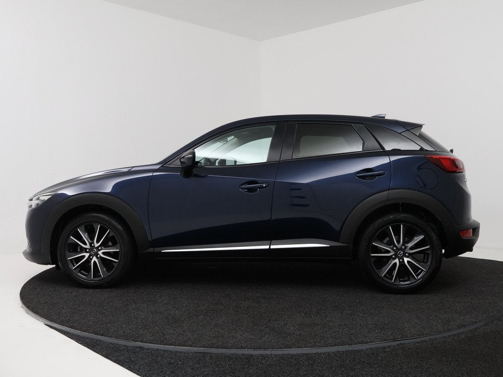 Mazda CX-3 2.0 SkyActiv-G 120 GT-M | BOSE | Stoel en Stuurwi, Auto's, Mazda, 4 cilinders, Blauw, Leder en Stof, Origineel Nederlands