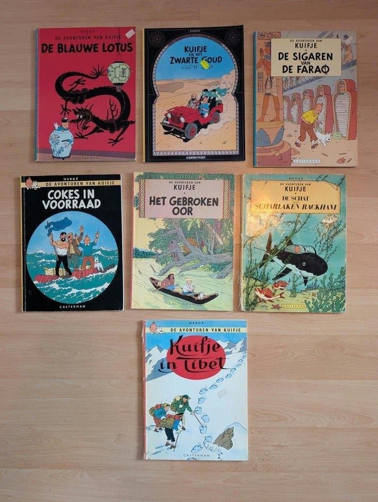7 strikboeken van Kuifje, Gelezen, Eén stripboek, Ophalen of Verzenden, Herge