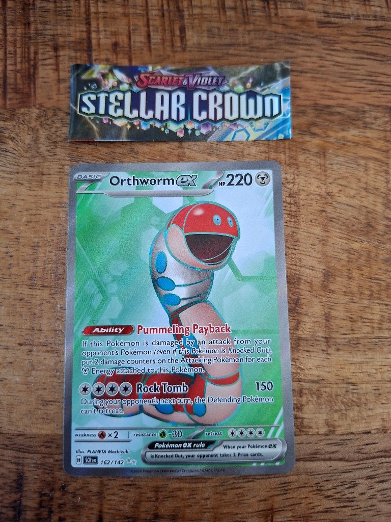 Pokemon – Orthworm (hit) (SCR 162/142)  Stellar Crown, Ophalen of Verzenden, Nieuw, Losse kaart, Foil